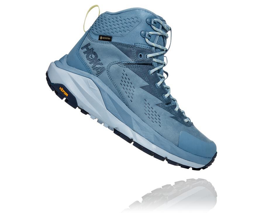 Hiking Boots Womens - Hoka One One Kaha GORE-TEX - Blue - QMWUXCO-08